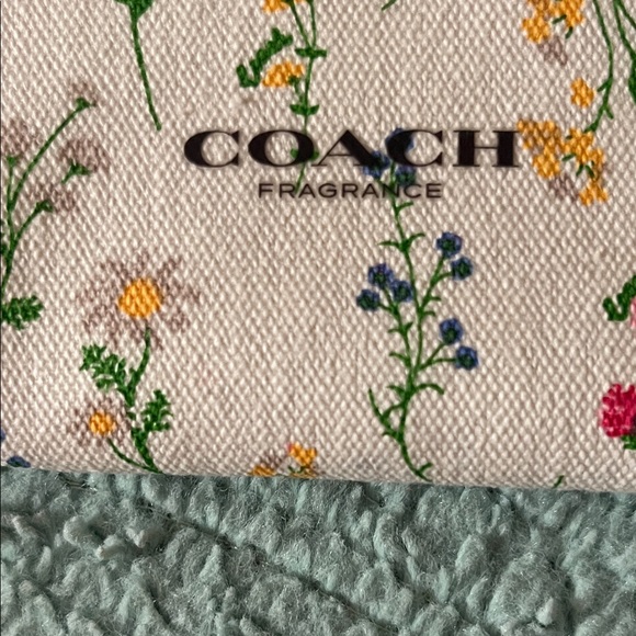 Coach Floral Zip Pouch with Gold Accents - Picture 2 of 9